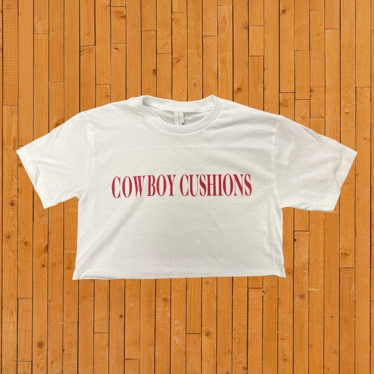 Cowboy Cushions Vintage Wash Crop Top