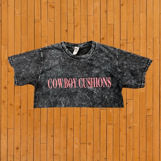 Cowboy Cushions Vintage Wash Crop Top