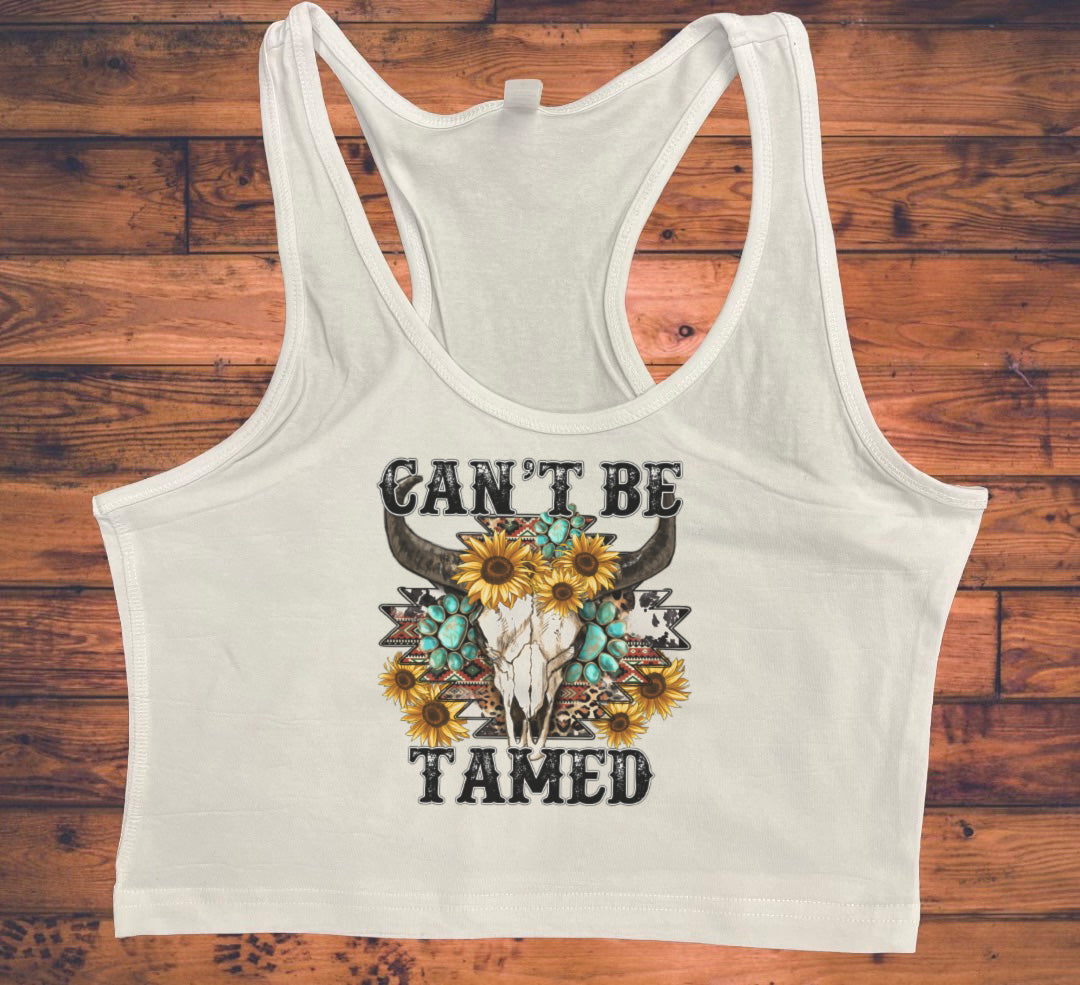 Can't Be Tamed Western Crop Tank Top