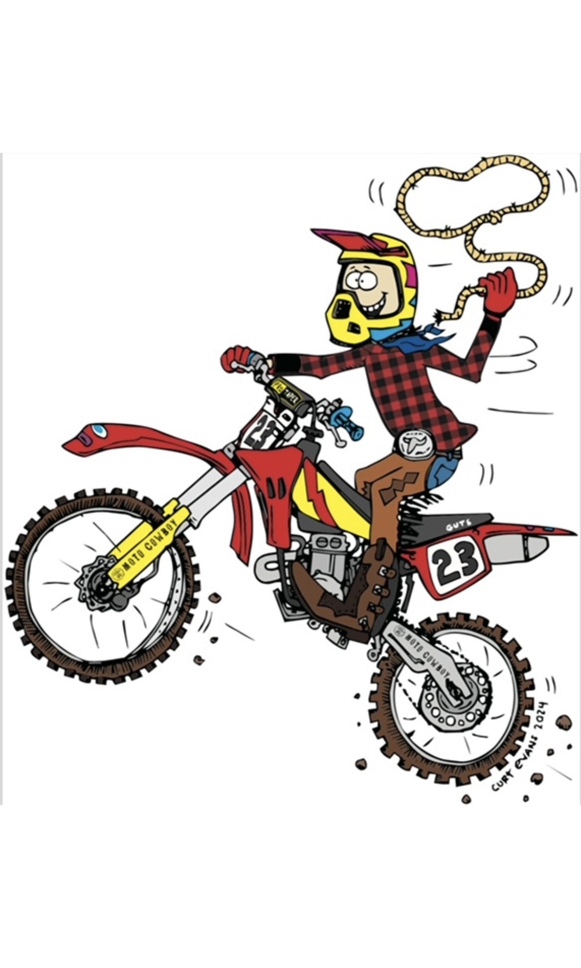 Moto Cowboy Sticker