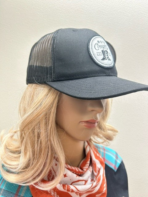 Trucker Hat With Black & White Patch