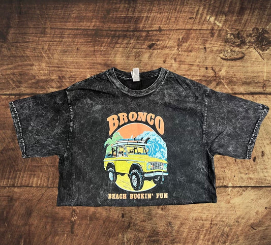 Vintage Wash Bronco Crop Top